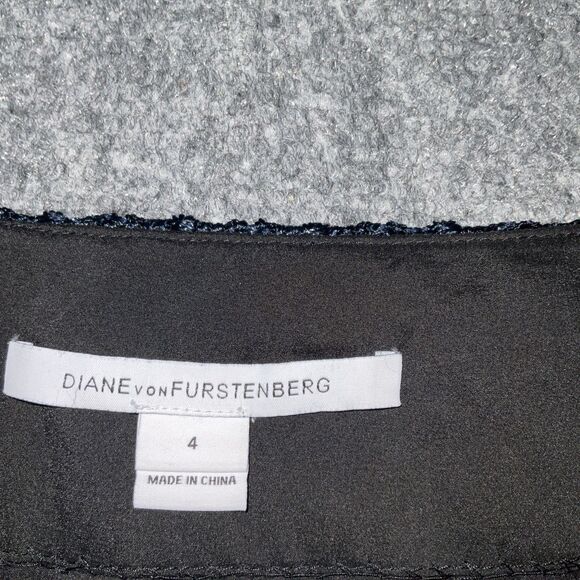 Diane von Furstenberg Skirt Womens Size 4 Navy Pencil Skirt - Picture 4 of 14